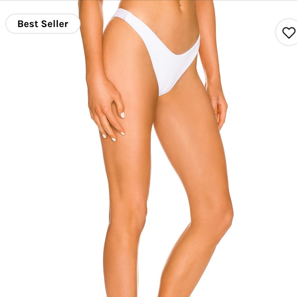 l*space Cabana Bikini Bottom in White, Size M